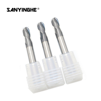 2 Flute Ballnose Solid Carbide End Mills Spiral R3.0 Corner Radius Roughing