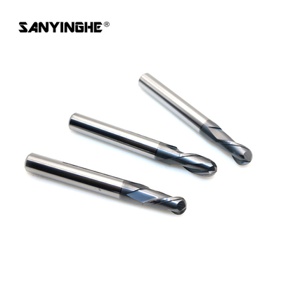 2 Flute Ballnose Solid Carbide End Mills Spiral R3.0 Corner Radius Roughing