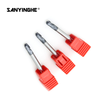 2 4 Flute Solid Carbide End Mills Ball Nose Tungsten Carbide Milling Cutter For Stainless Steel